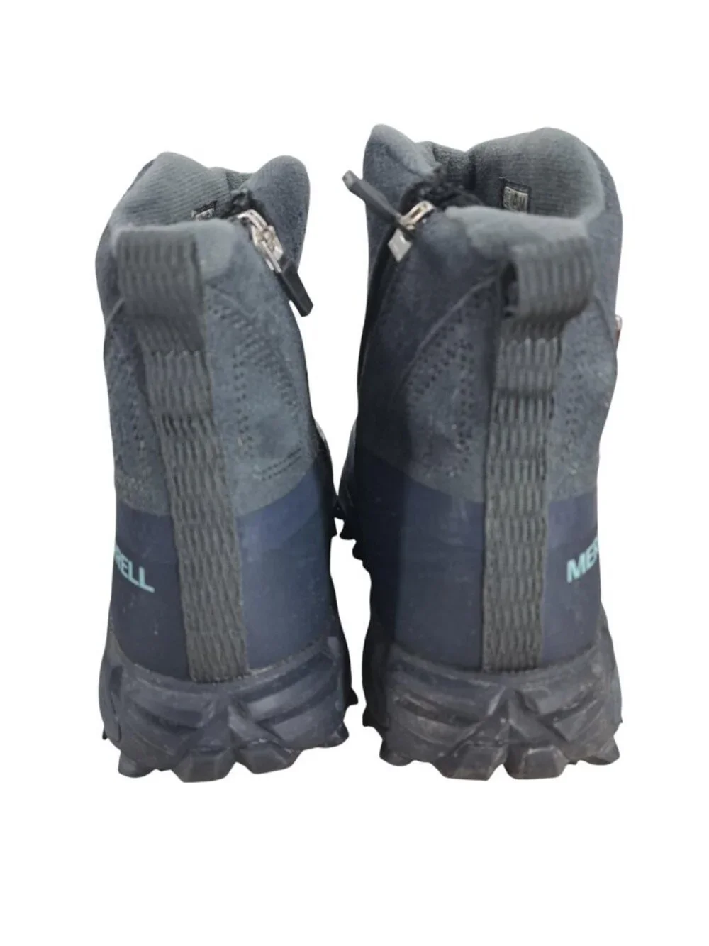 Merrell Thermo Snowdrift Waterproof Zip Mid Shell Ankle Boots Size 8 Blue Warm